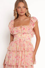 Belle Maxi Dress - Pink Floral