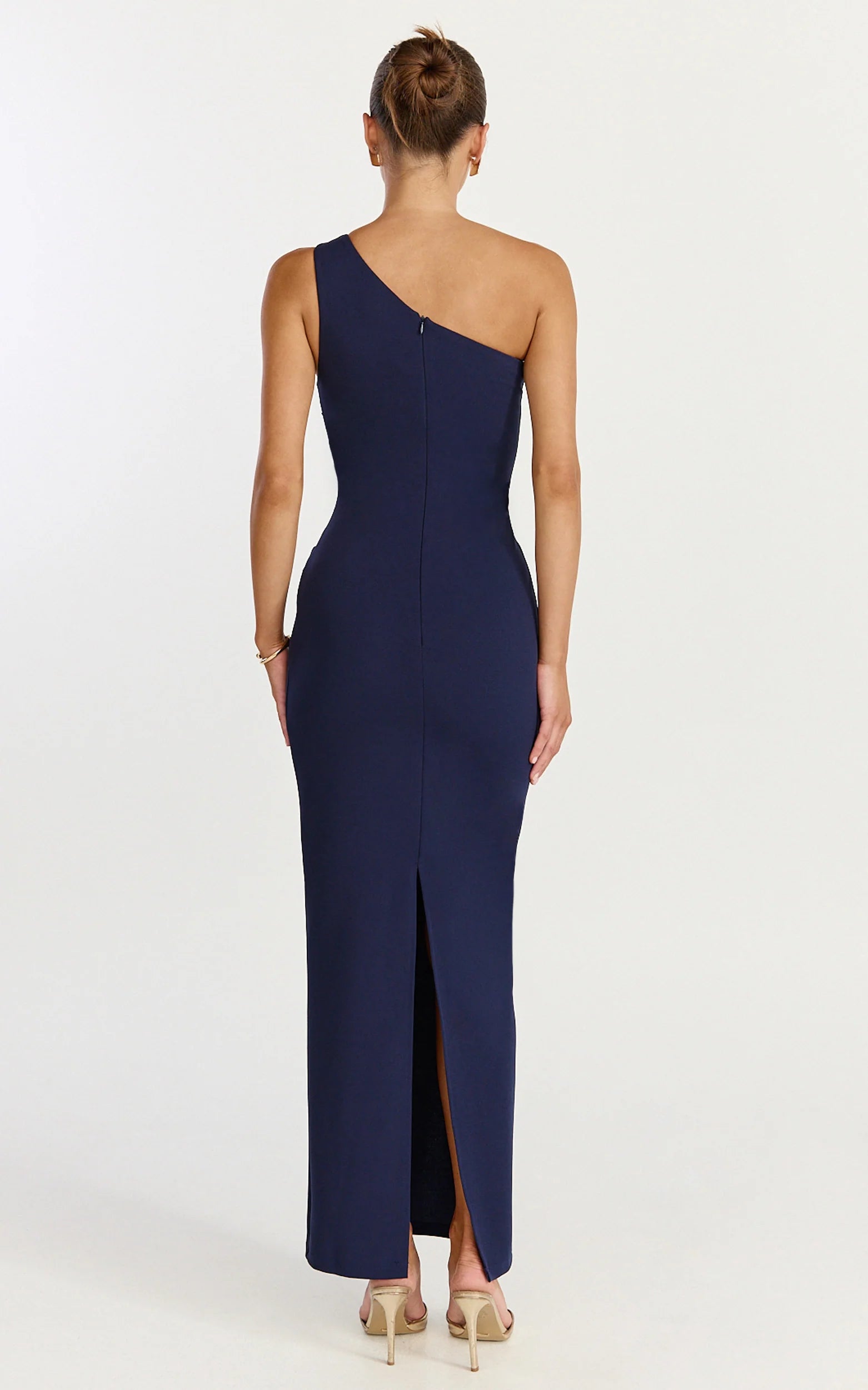 One Shoulder Maxi Dress in Navy