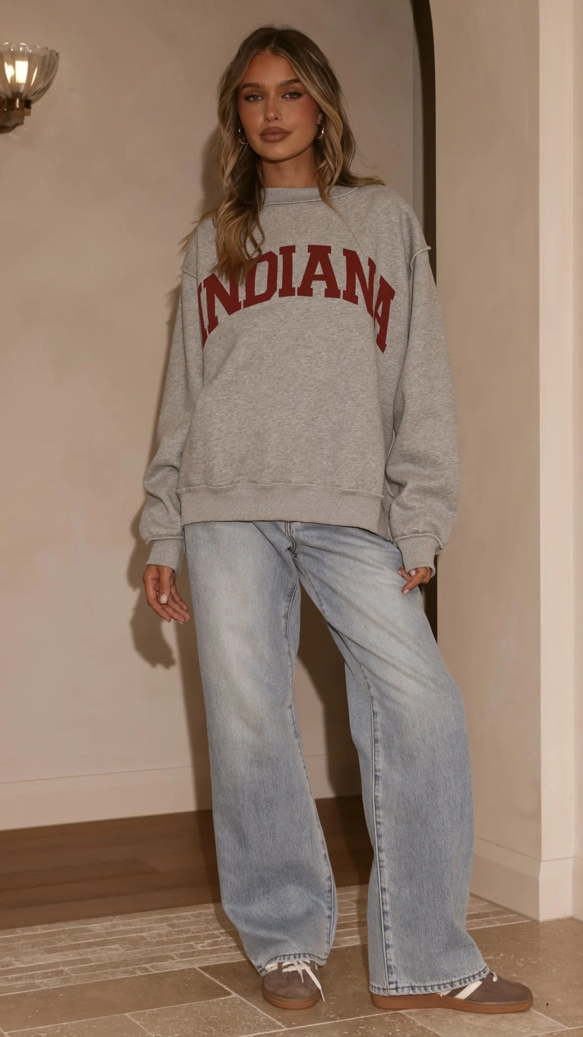 Indiana Crewneck Sweater - Grey