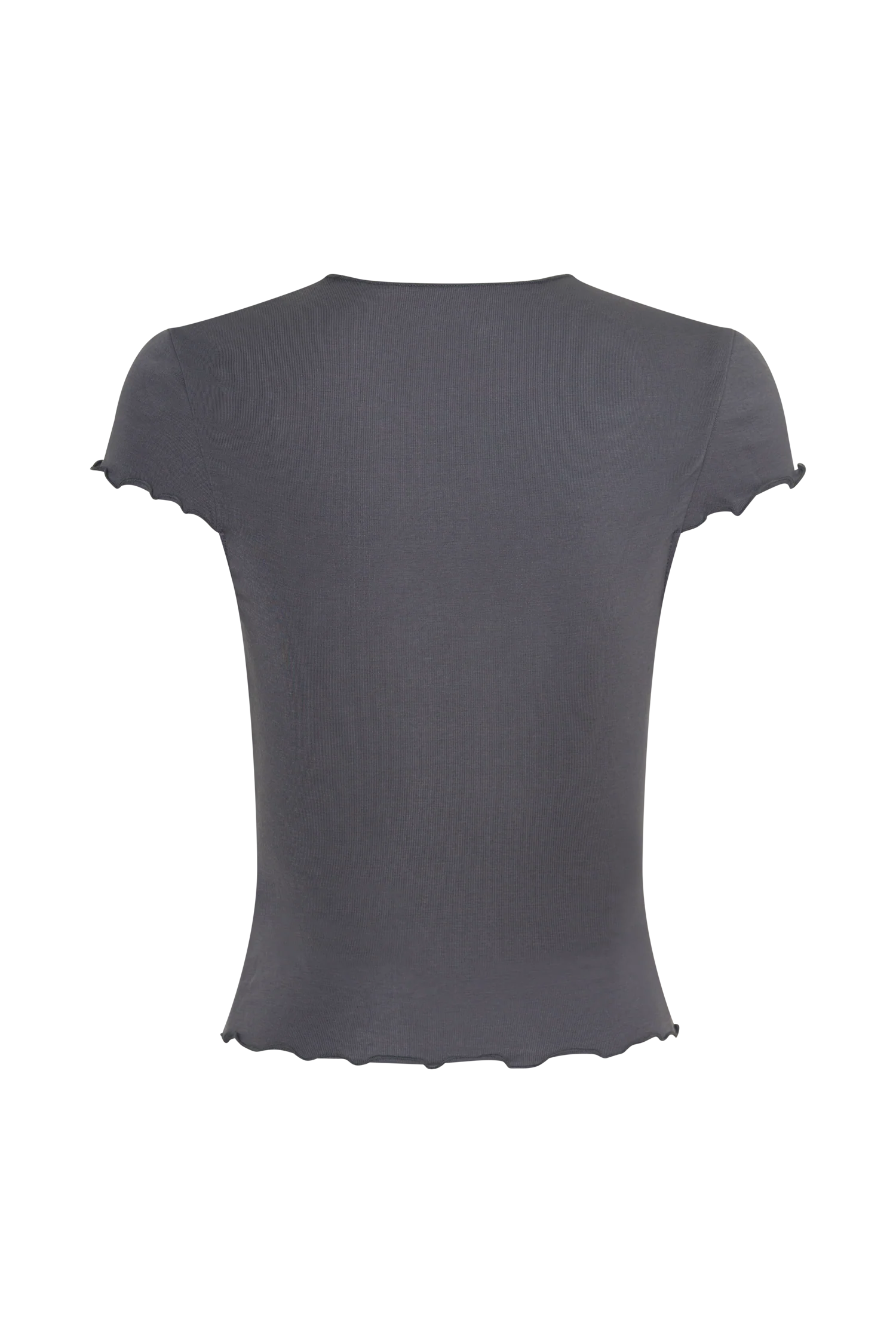 Anfie High Neck Top With Piping Detail - Grey